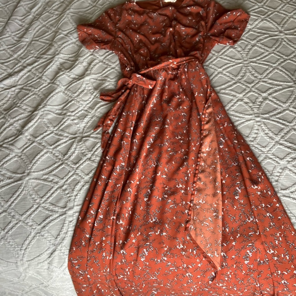Roolee Rust Floral Dress